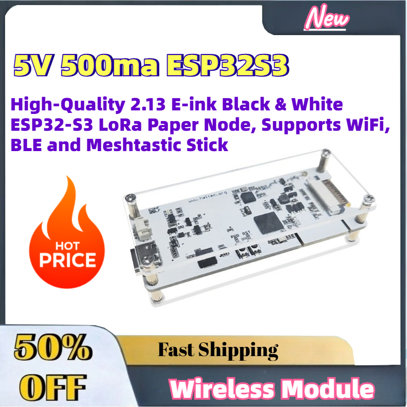 Esp32 S2 - Node de Papel E-ink Preto e