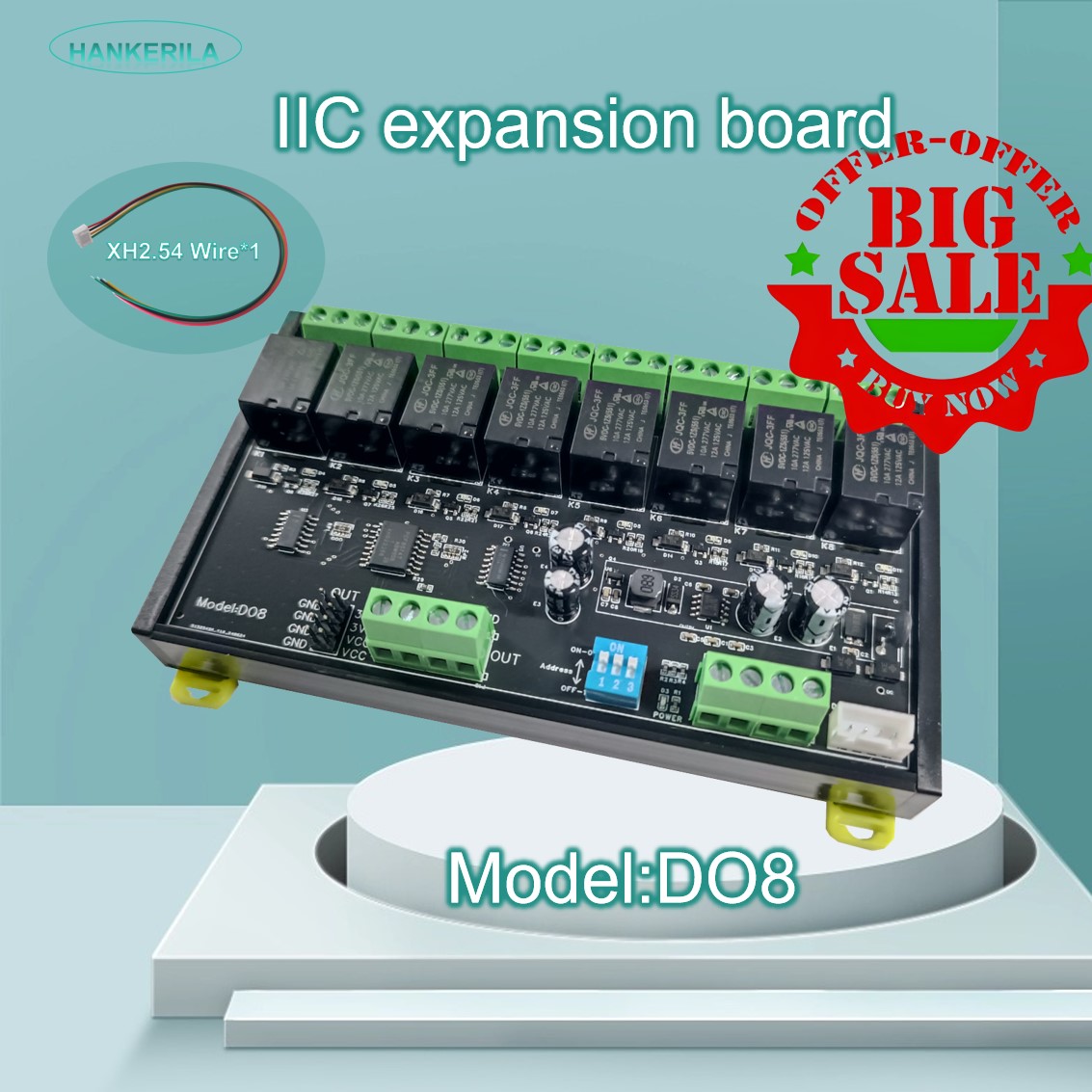 Placa de relé de extensão I2C  - Espressif Esp32 avaliação e preço