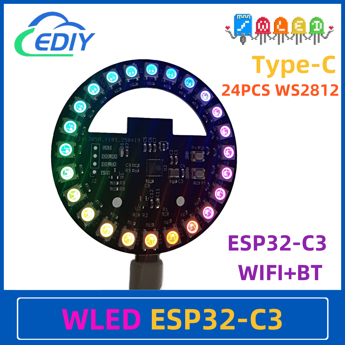 Wled ESP32-C3 placa de desenvo - Esp32 C3 avaliação e preço